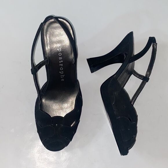 VTG, Apostrophe 85261 560 Fine Leather Upper Suede Heels Women Shoes Size 5 - Picture 2 of 11